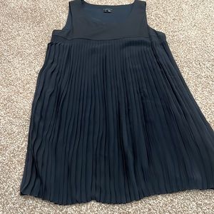 Theory black pleated mini dress size 6